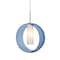 Besa Lighting Plato Cord Pendant, Blue/Opal, Satin Nickel Finish, 1x5W LED 1JT-PLATOBL-LED-SN - alternate 1